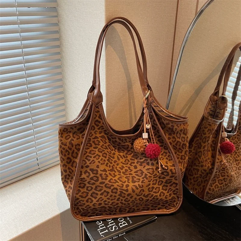 Women's Everyday Suede Tote Bag with Color Block Trim, Multi-Color for Work, Travel & Casual Street Style Shoulder Bag Women