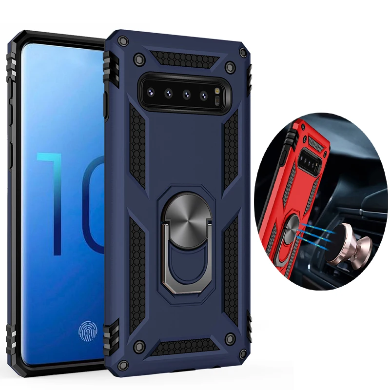 

Military Grade Drop Proof Protection Cover For Samsung Galaxy S10 Plus S10E S10 4G 5G With Kickstand Back Cover Phone Shell