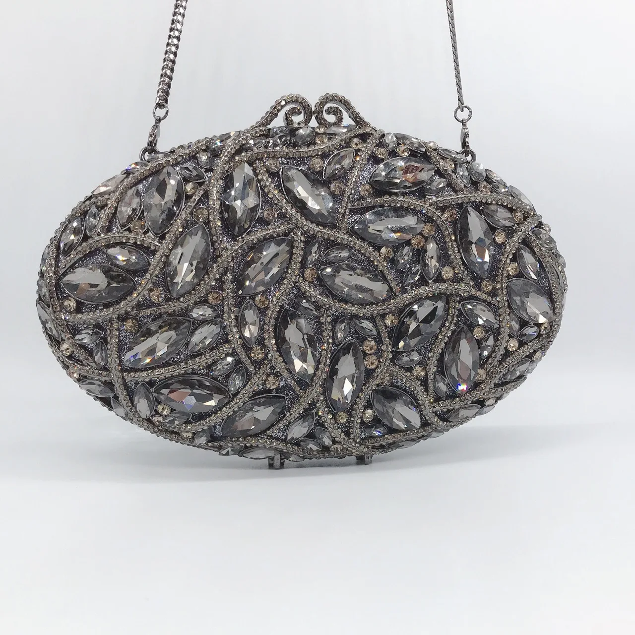 Hollow Metal Diamond Dinner Bag Ladies Banquet Dress Full Diamond Handheld Fashion Bag Crystal-Embellished Party Clutch Wedding