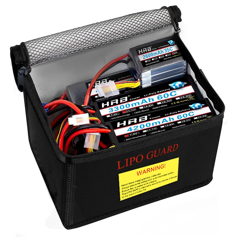 

Fireproof Lipo Safe Bag Explosionproof Protective Battery Waterproof Bag Storage Guard Pouch for Battery Storage and Charging