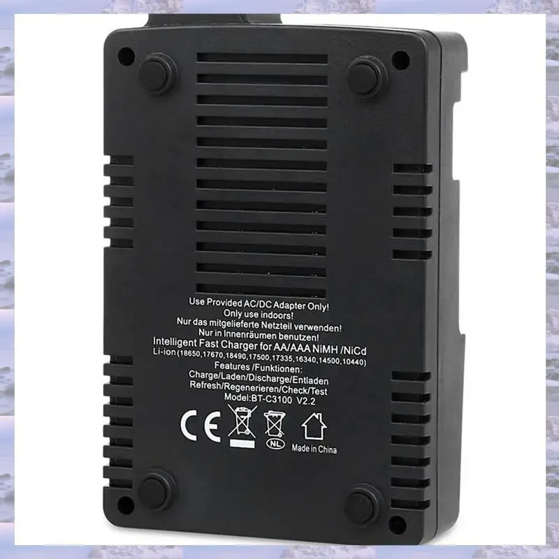

T85C-2X BT-C3100 4-слотовый интеллектуальный универсальный адаптер зарядного устройства для литий-аккумуляторных батарей, вилка европейского стандарта