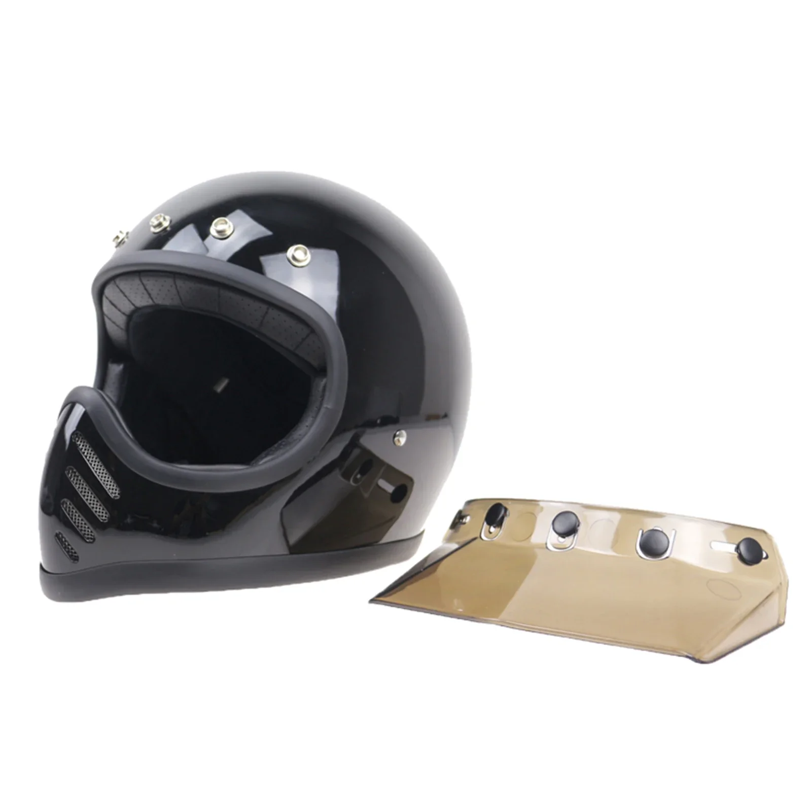 العالمي 5-Snap قناع لفتح الوجه دراجة نارية خوذة الرياح الوجه حتى قناع درع دراجة نارية خوذة غطاء اللسان