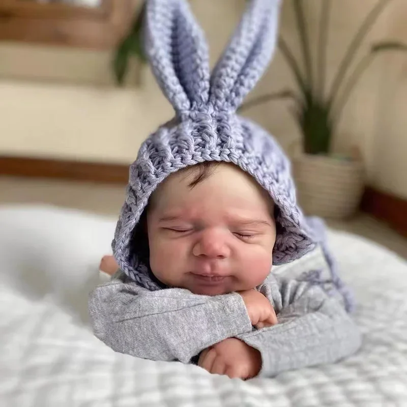 

19inch Full Body Vinyl Reborn Baby Doll Pascale Newborn Baby Multiple Layers Painting 3D Skin with Visible Veins Reborn Dolls