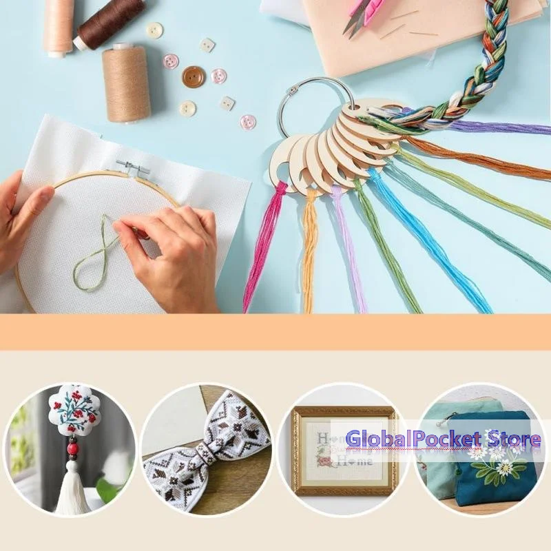 [TG823]Acrylic Floss Thread Drops Organizer Clear Bobbins Storage Solution For Cross Embroidery Yarn Handcrafts
