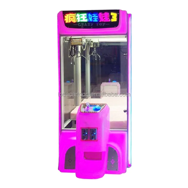 Toda Crazy Toys 3 Factory Price Toy Crane Claw Machine Doll Grabbing Crane Game Machine for Sale