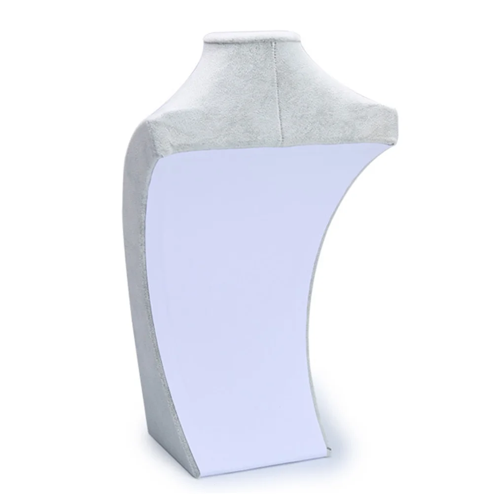 

Ice Jewelry Organizer Bust Stand Neckline Display Rack For Necklace Earring Storage Home Retail Decor Grey