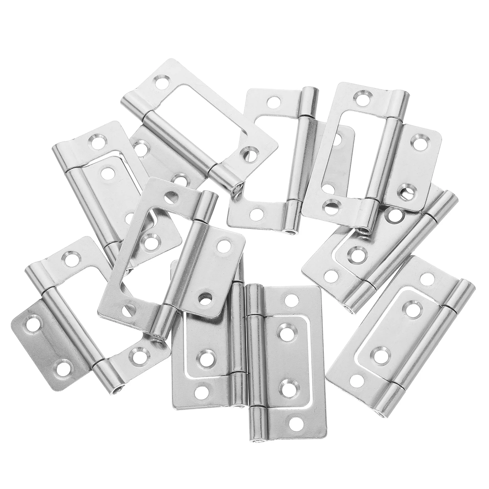 

10pcs Heavy Duty Cabinet Door Hinges Quiet Bearing Mute Hinges For Bedroom Kitchen Wardrobe And Rv Furniture Flat Door Parts