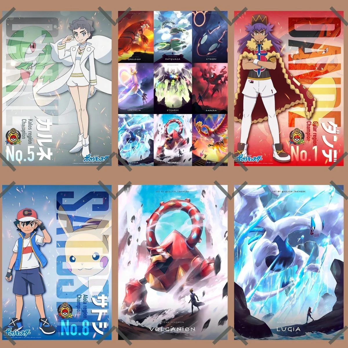 

Pokémon Hot New Peripheral Cartoon Canvas Poster Children's Bedroom Wall Living Room Sofa Background Home Decoration