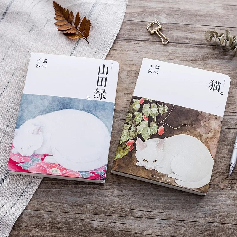 A5 A6 Cat Mosses Diary Notebook Blank Journal Note Book Memo Bare Spine Organiser