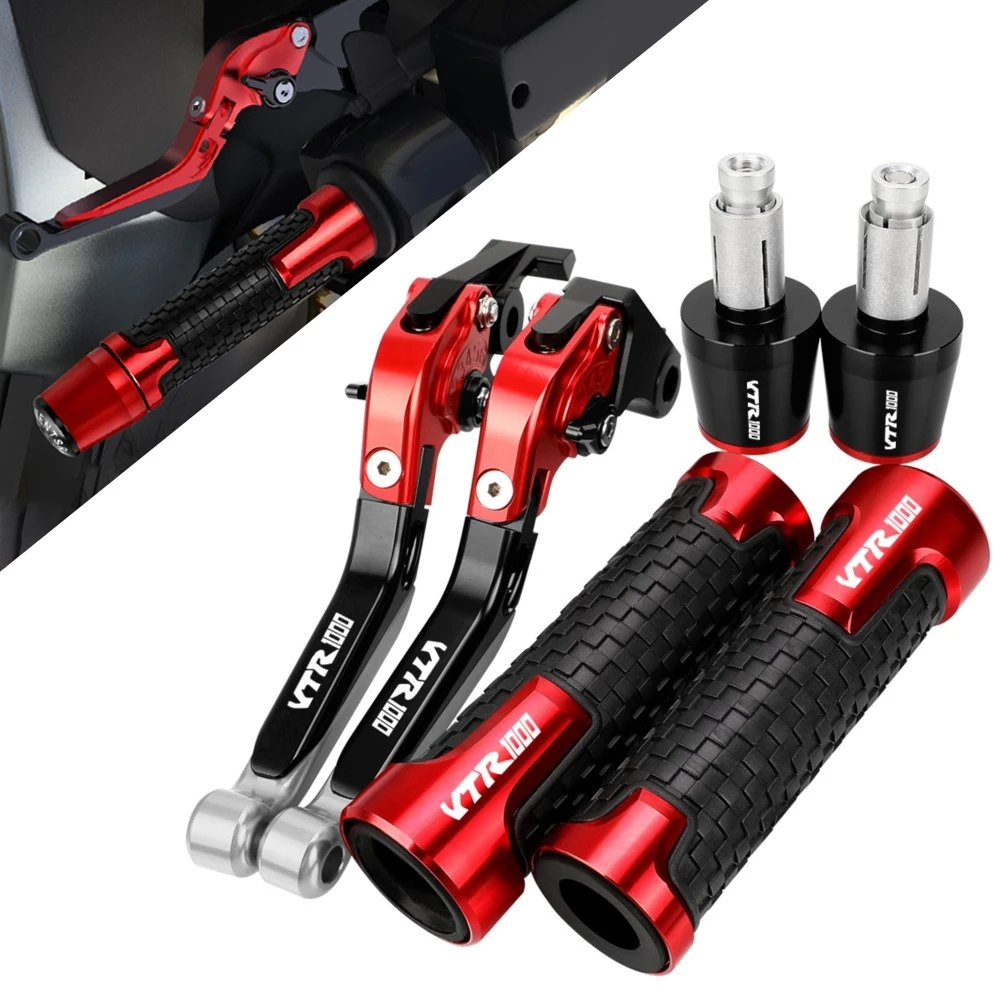 

For Honda VTR1000 VTR1000F VTR 1000F FIRESTORM 1997-2007 Motorcycle Accessories Brake Clutch Levers Handlebar Grips Ends