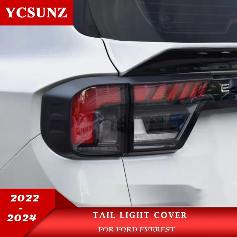 

ABS Tail Light Cover Trim For Ford Everest 2022 2023 2024 Rear lamp hood Car Accessories Ycsunz