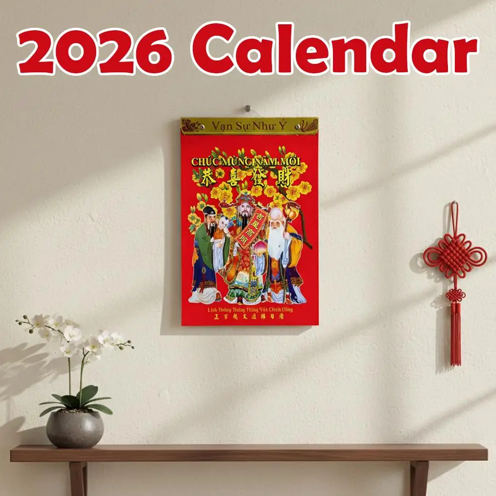 

2026 Year Wall Calendar Tear-Off Vietnamese Thick Paper Planner Traditional 2026 Yearly Wall Calendar for Schedule Appointm T6B2