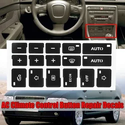 Car Air Condition Panel Refurbishment Stickers Decals Styling Decors for Audi A4 B6 B7 2000 2001 2002 2003 2004