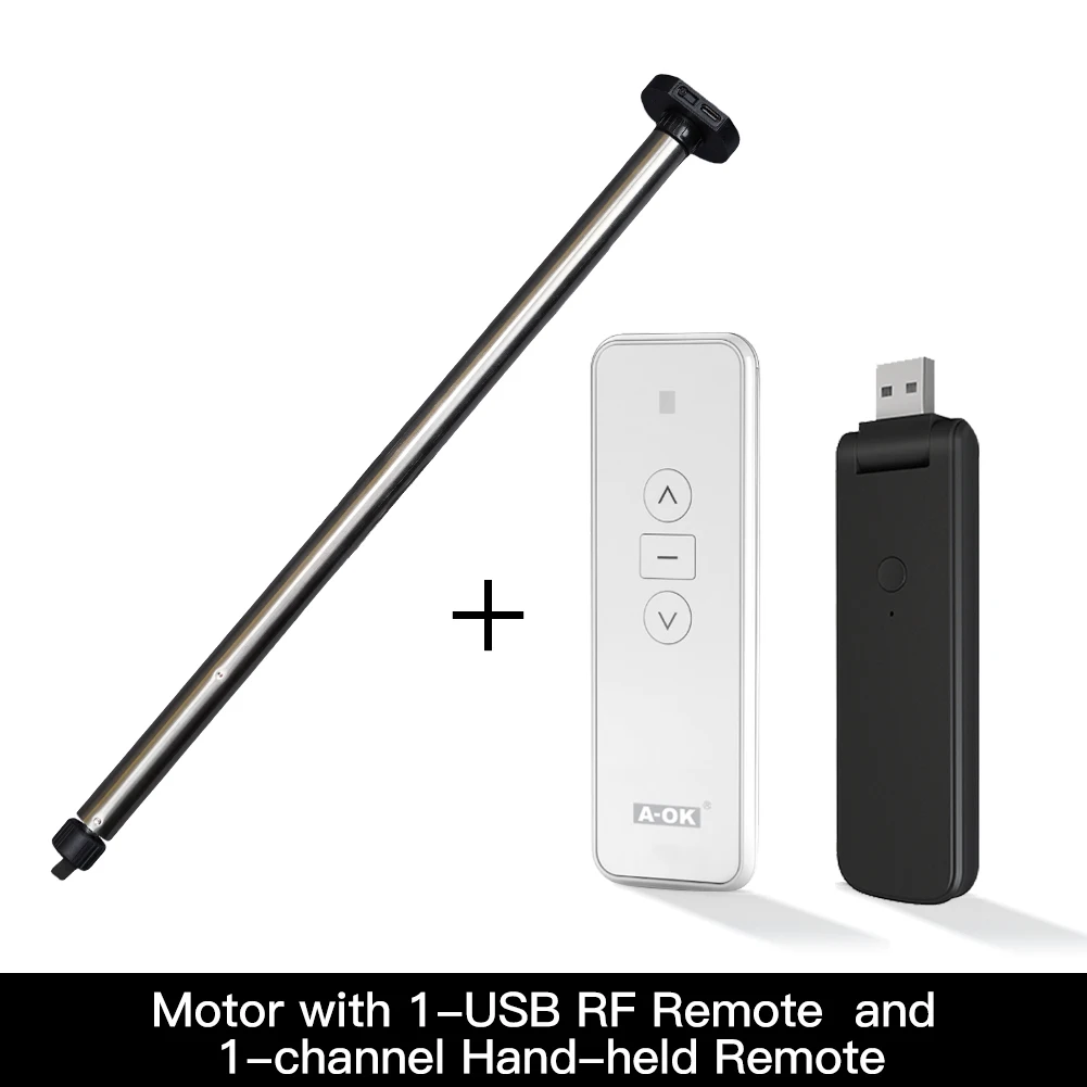 Neuer automatischer AM15-Rohr-Rollo-Motor für 17/25 mm Rohr, motorisierter elektrischer Blindschirm, RF433-Fernbedienung für 25-mm-Rohr