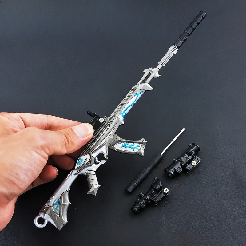 In Voorraad 24 cm VALORANT Predatory Impression Mob Mes Game Peropheral Non-Sharp Metalen Zwaard Wapen Sleutelhanger voor verjaardagscadeautjes