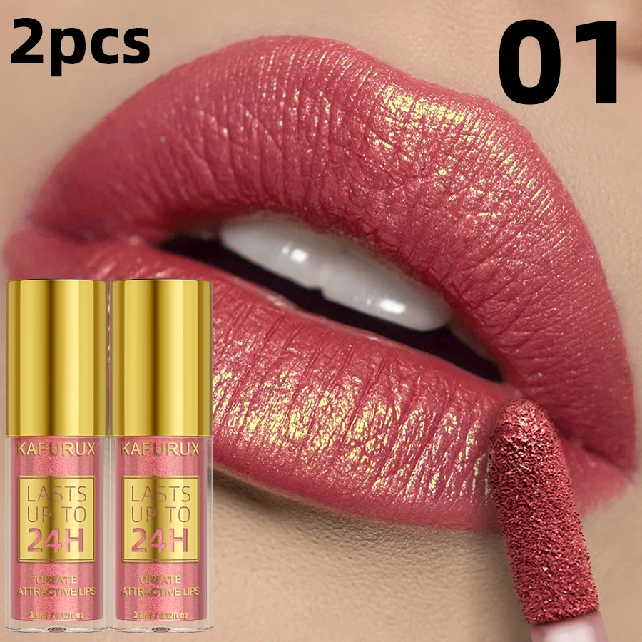 14 kleuren glitter metallic lip glazuur glanzende langdurige lipgloss waterdichte vloeibare lippenstift make-up lipolie lip tint cadeaus voor W