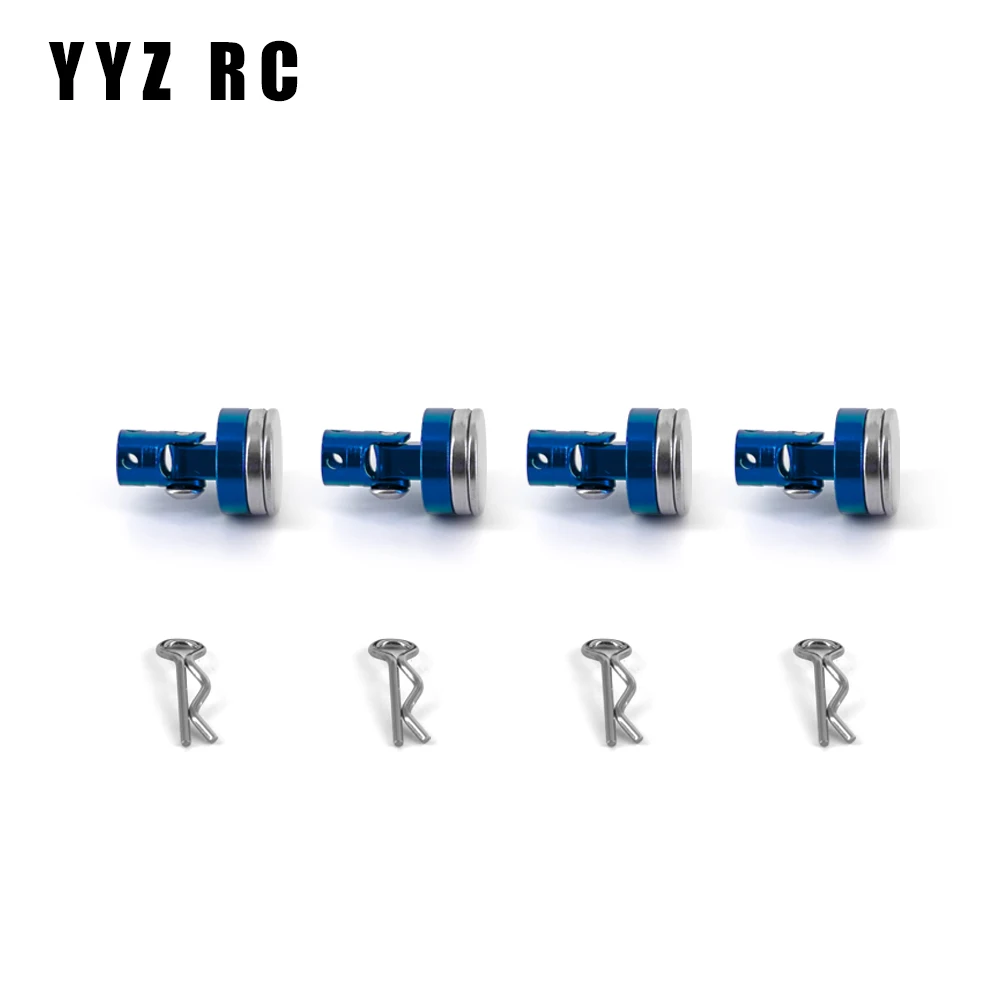 Magnetyczny Stealth Invisible Body Post Mount Contact Shell Column + Clips Metal For Axial Scx10 Upgrade Parts Rc Car Accessories