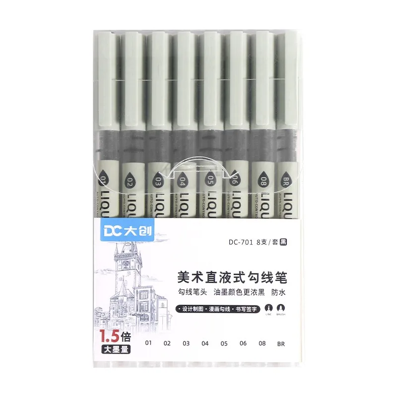 Professional 5/8pc Manga Art Marker Set Fine Line Sketch Pens for Drawing Illustration & Calligraphy Artist School Supplies Kit image 6