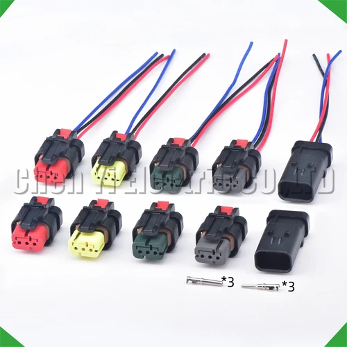 Conectores automotrices de 3 pines, sensor de árbol de levas de presión, enchufe de arnés de cables 776523-1 776523-2 776429-1 para excavadora CAT Carter