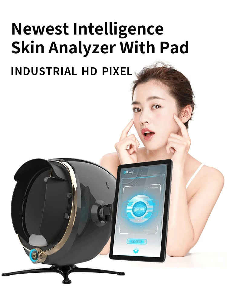Scanner de análise de pele, pixels de alta definição, analisador de pele facial inteira, detecção de problemas de pele, equipamento de salão de beleza