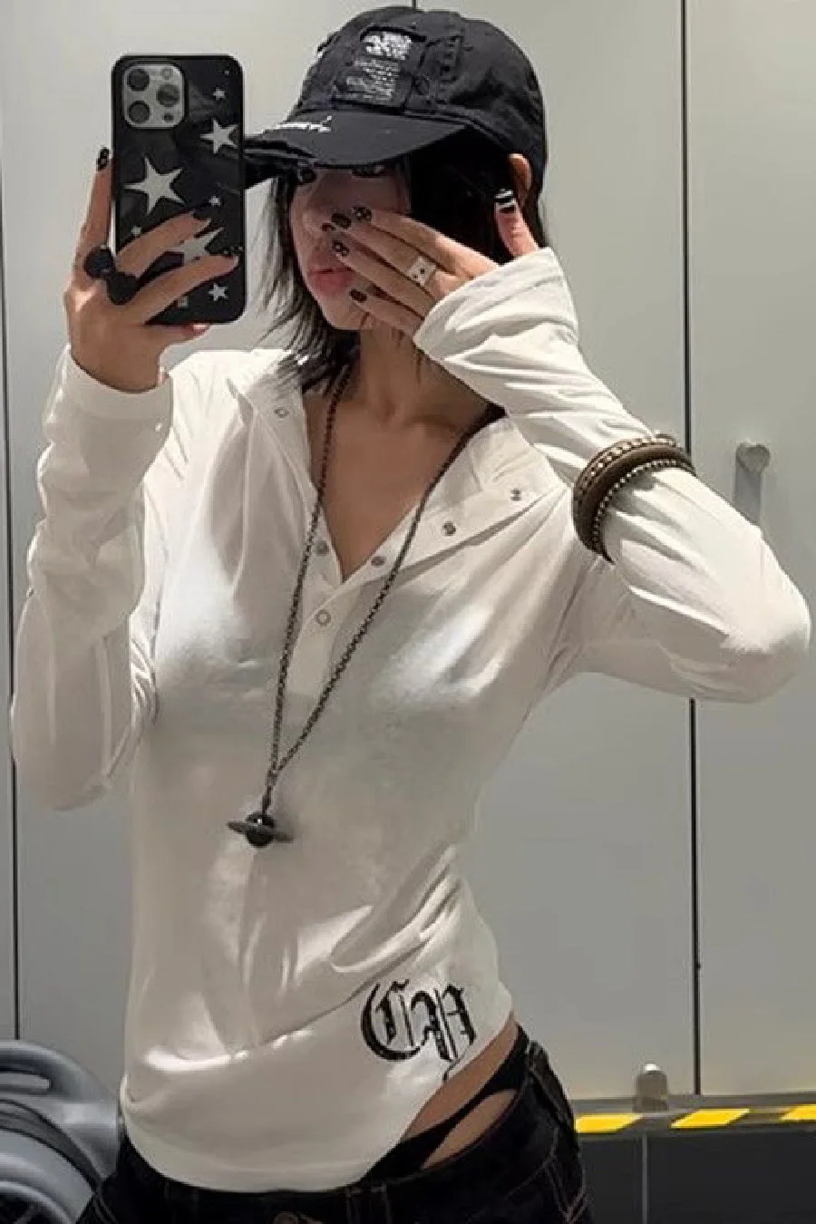

Pure And Sexy Hot Girl Hooded Long-Sleeved T-Shirt Women Spring Summer New Niche Slim Fit Thin Casual Chic Top