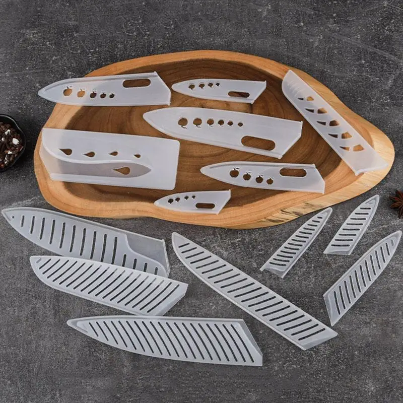 

Knife Cover Transparent Plastic Kitchen Knife Blade Knife Case Protective Knife Cover Eco-Friendly Material Kitchen Accessories