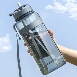 1L 2L 3L Double Straw Water Drinking Bottle Sport Water Bottle Cup with Straps BPA Free Outdoor Large 700 1000 2000 3000ml