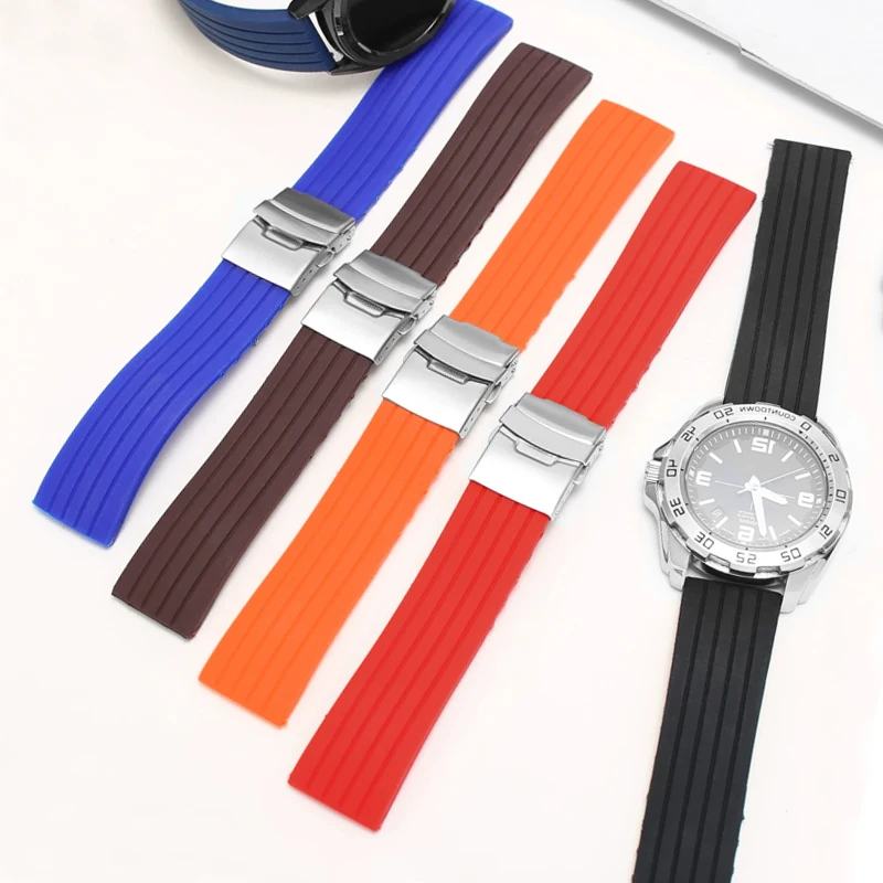 Silicone Watch Strap for Seiko No. 5 Strap Rubber Ber Seiko Pilot Water Ghost Non-Dust SweatProof Watch Band 18mm 20mm 22mm 24mm