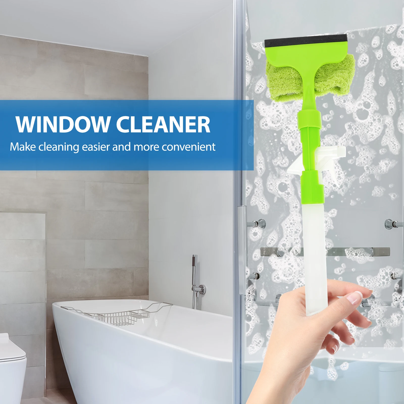 

2 Pcs Ordinary Window Cleaner Cleaning Tools Squeegee Pp Scrubber Water-jet Wiper