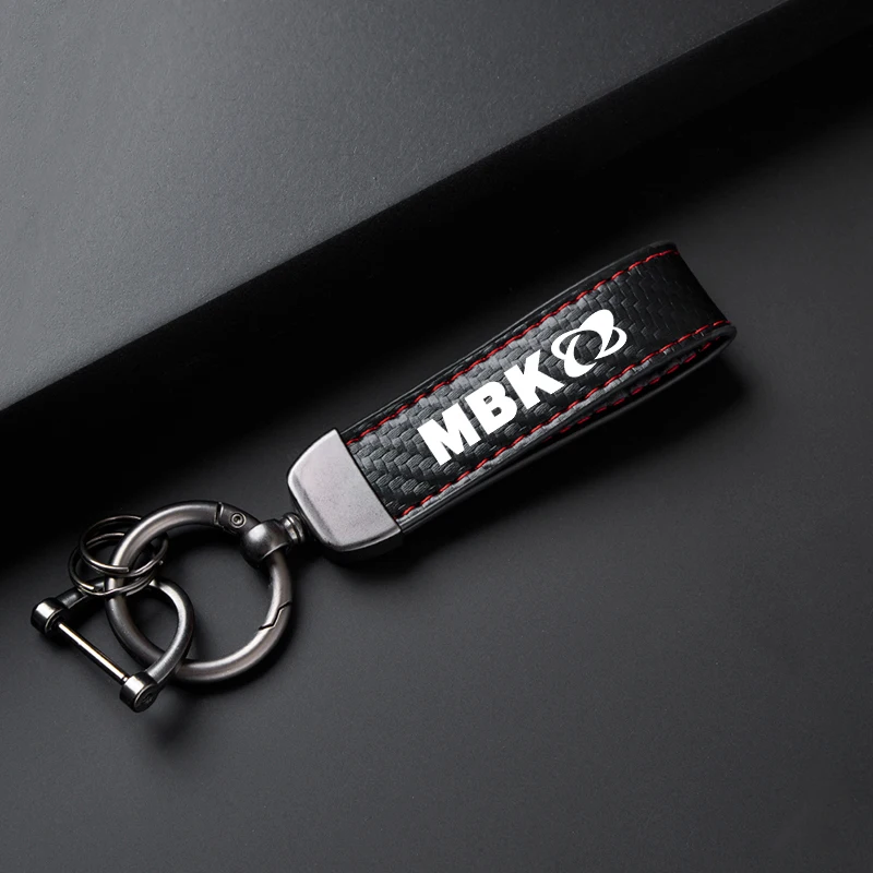 

New Classic Carbon Fiber Keychain Holder Keyring For MBK Logo Nitro 100 Stunt 50 Booster Kilibre 300 Moto Motorcycle Accessories
