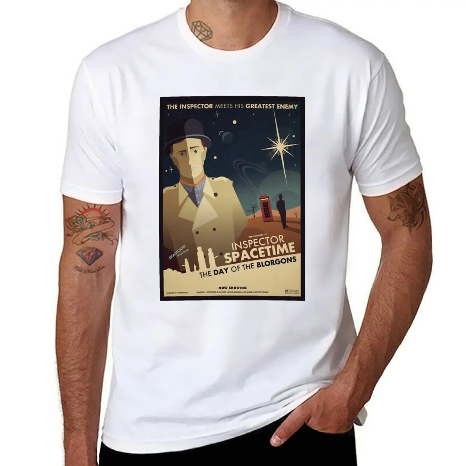

Inspector Spacetime Day Of The Blorgons T-Shirt oversized graphic tee vintage t shirts oversized t shirt mens clothes