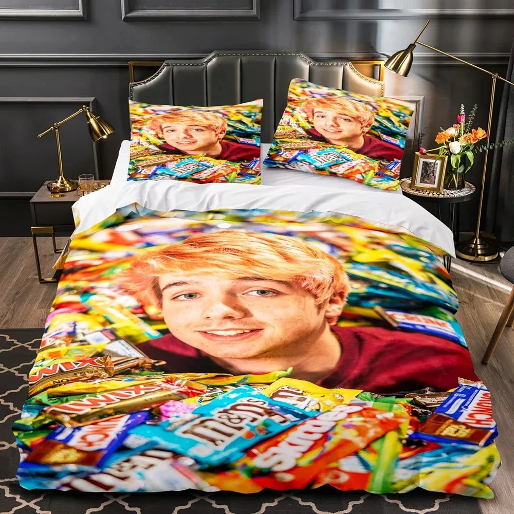 3D Print Karl Jacobs Bedding Set Single Twin Full Queen King Size Dream Team Logo Bed Set Aldult Kid Bedroom Duvetcover Sets