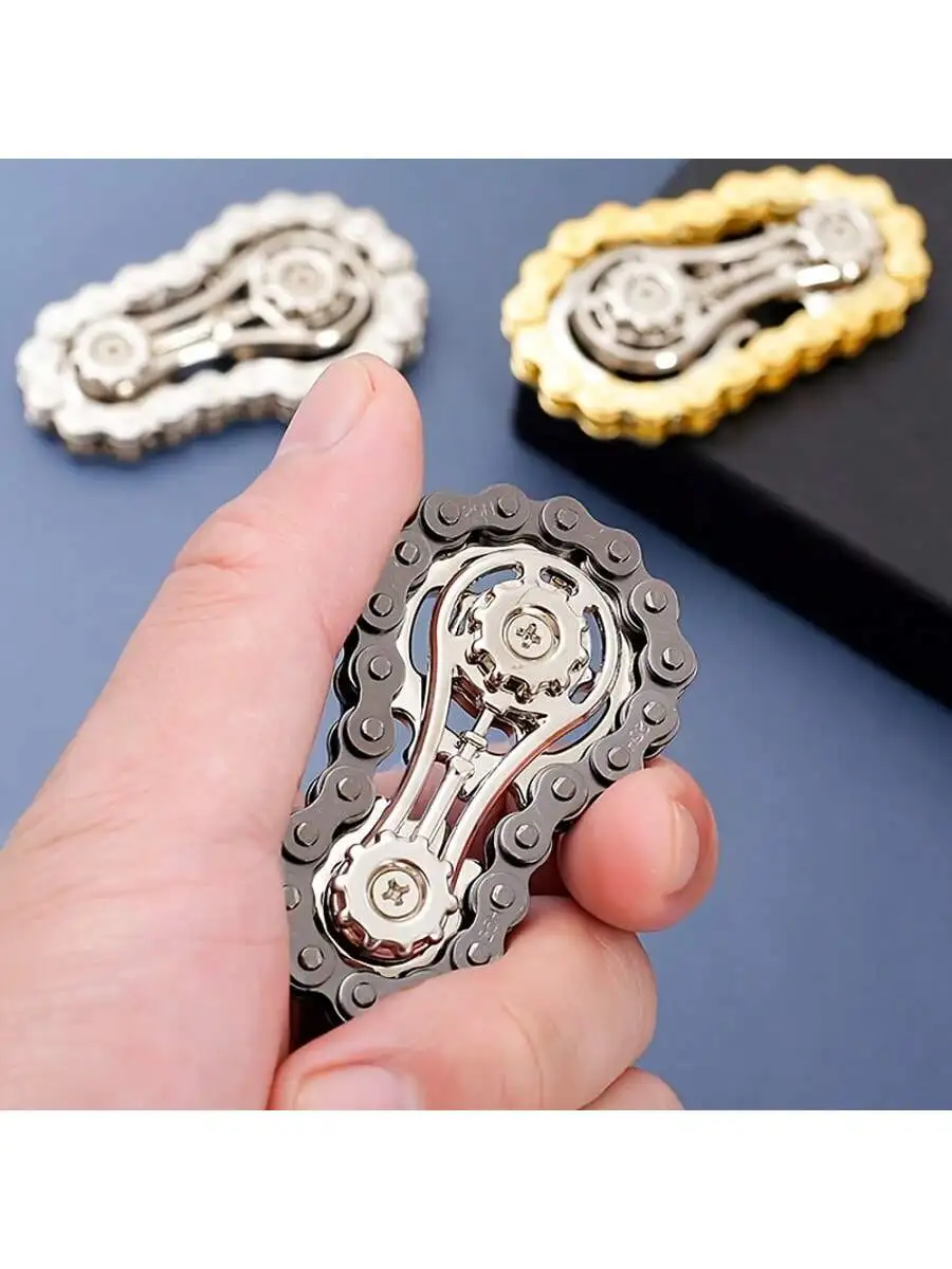 1 pièce Spinner de doigt en acier inoxydable de précision, jouet anti-stress pour adultes, aide à la concentration et à la relaxation