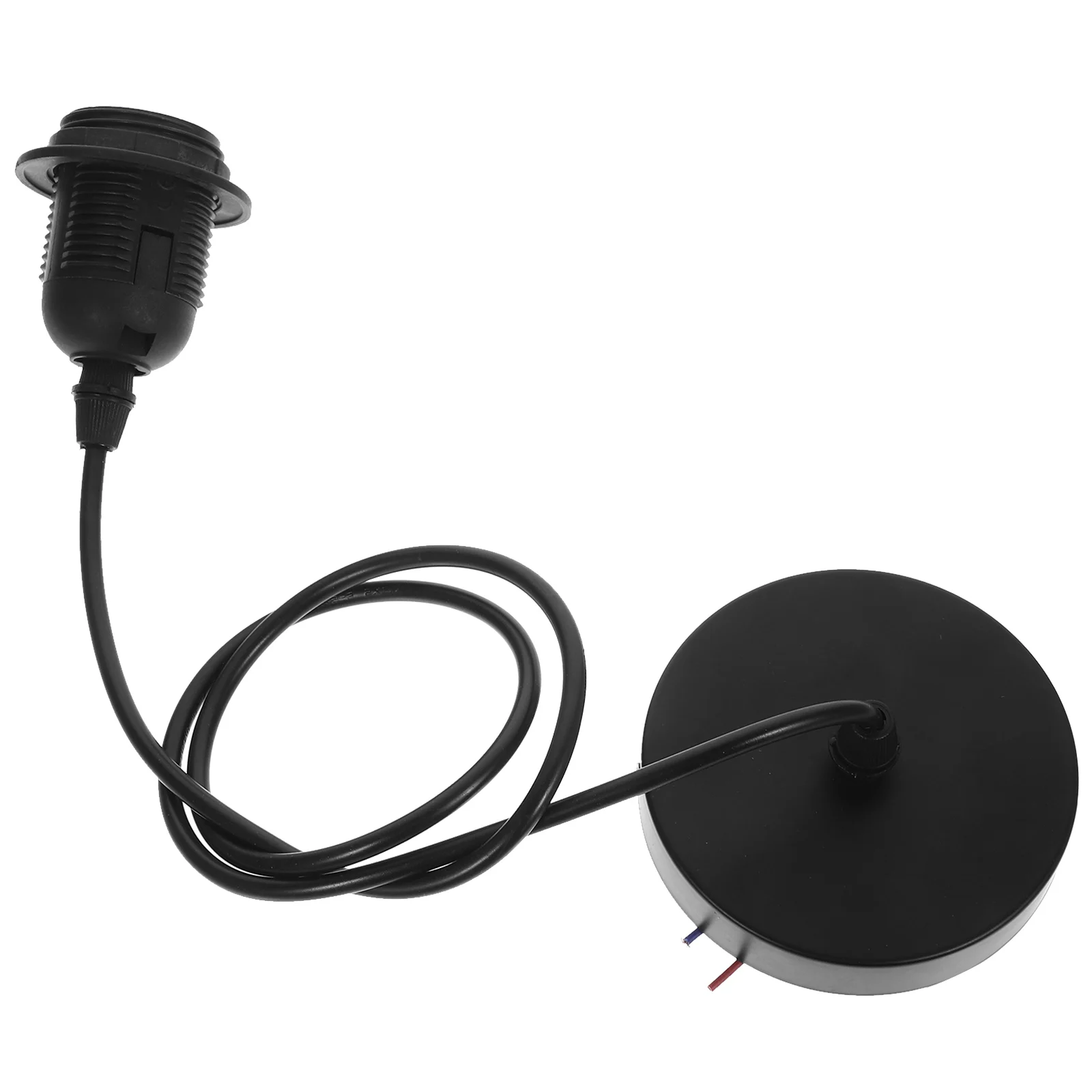 

E27 E26 Light Socket Lamp Holder Bulb Base Plate Wire Set Black Iron High Temp PP Large Power LED Lighting Solution