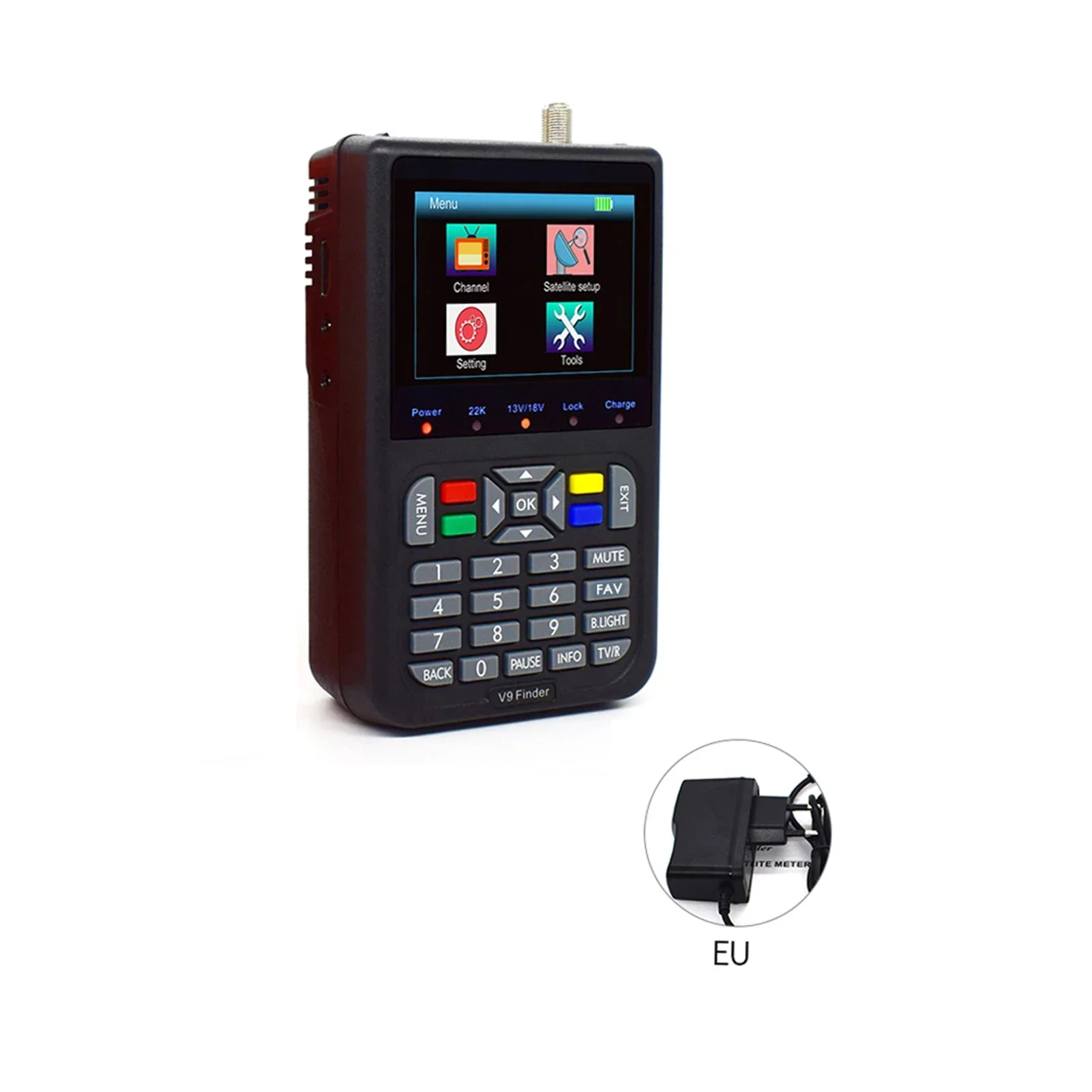 V9 مكتشف الأقمار الصناعية الرقمية LCD مكتشف الأقمار الصناعية متر مكتشف الأقمار الصناعية 3.5 بوصة LCD شاشة ديجيتال تلفزيون الأقمار الصناعية #5