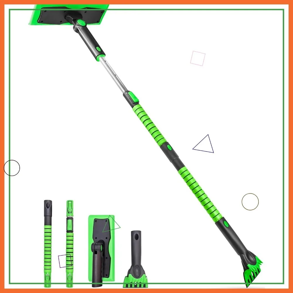 

Extendable Snow Broom and Ice Scraper for SUV Truck Windshield, Foam Grip Brush