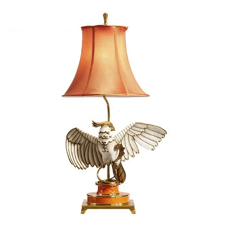 

Elegant Floral Painted Opposite Magpie Porcelain Table Lamp On The Left, Enamel Ceramic With Brass Home Decorative Reading Lamp