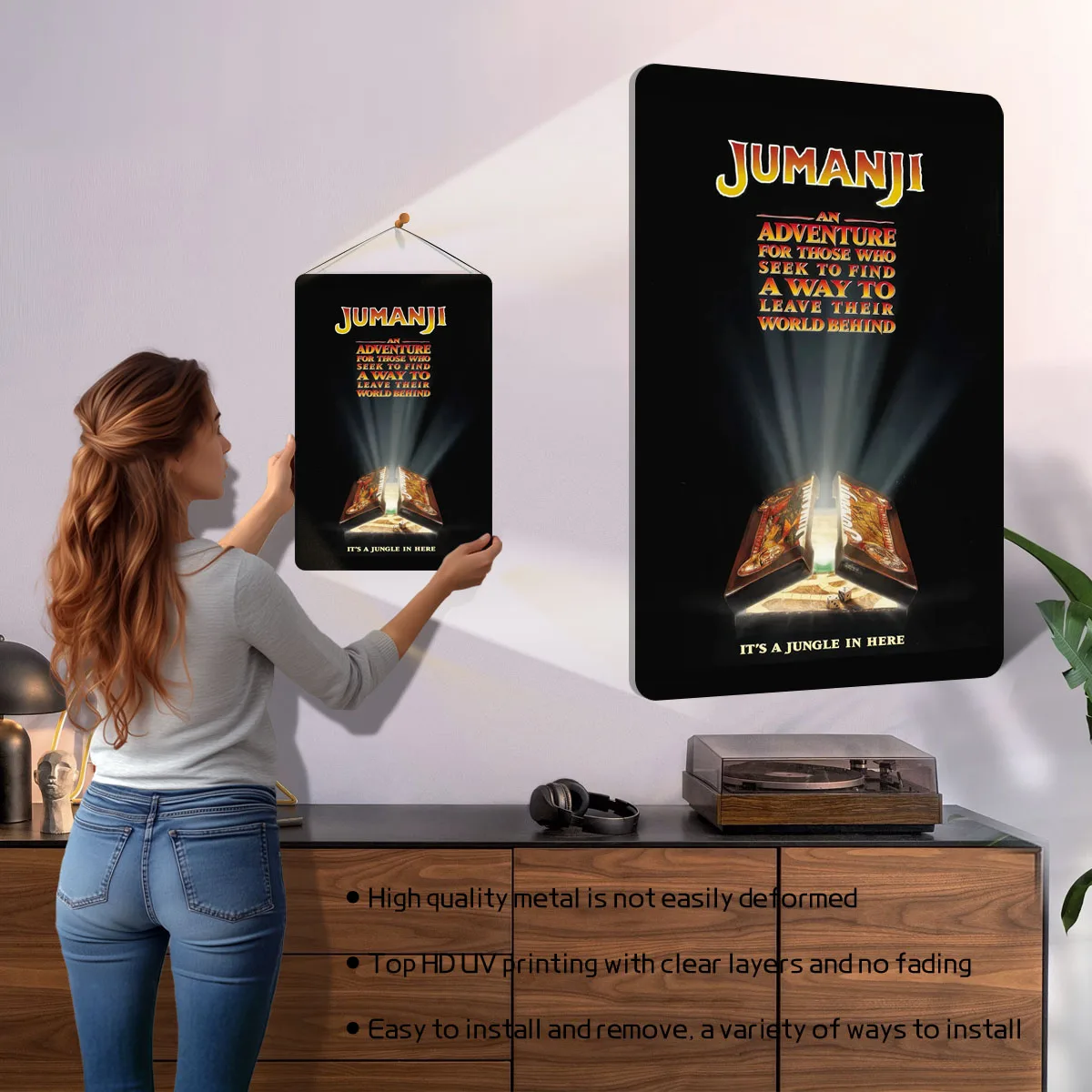 Jumanji ملصق لعبة صفيح تسجيل خمر الديكور غرفة المعيشة علامات معدنية مخصصة للاعبين غرفة الألعاب الديكور ديكور الرجعية #2