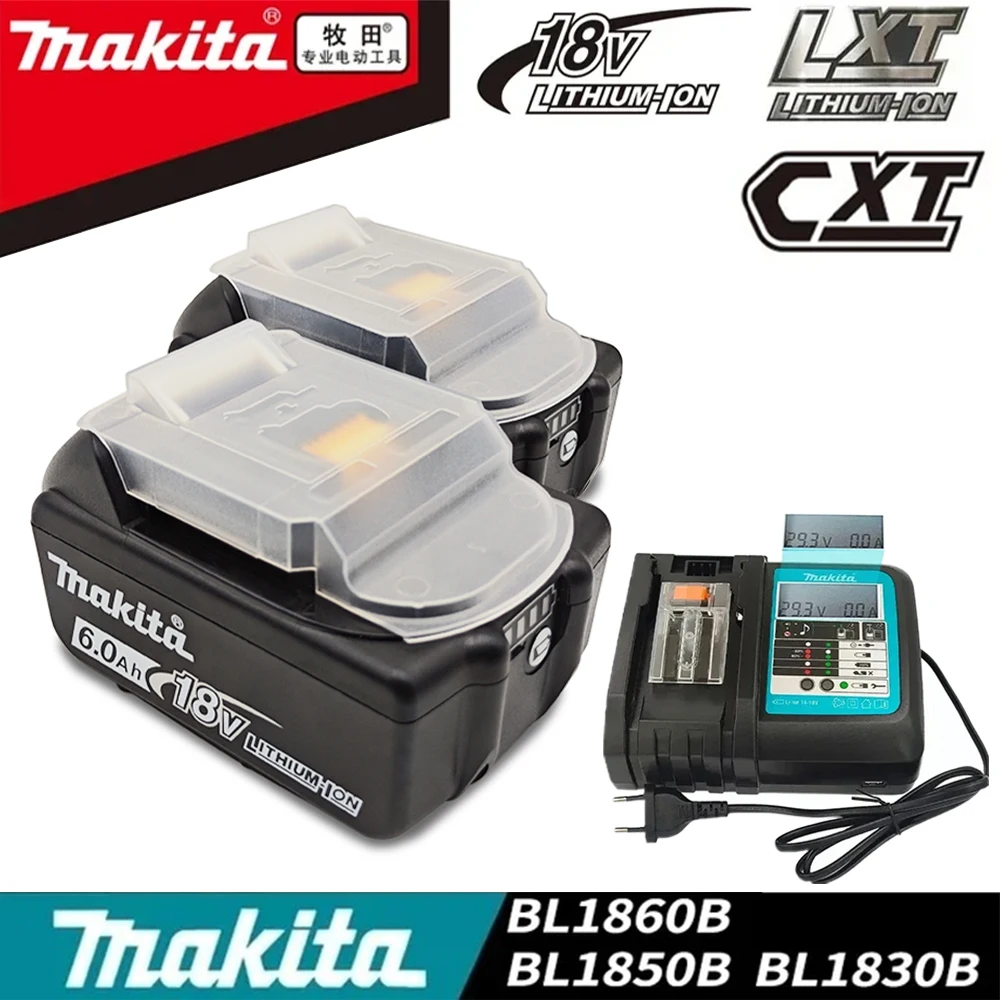 

Original Makita 18V 3Ah/5Ah/6Ah Rechargeable Li-ion Battery for Power Tools LXT BL1860B BL1860 BL1850 18V Replacement Battery