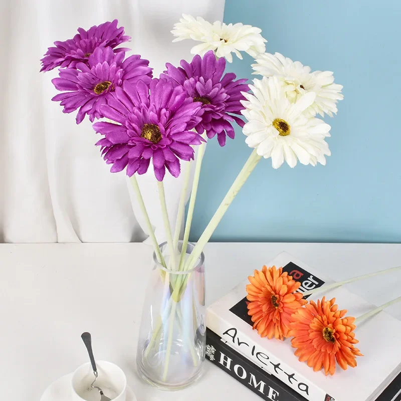 Artificial Gerbera Flower Gerbera Wedding Home Decoration Simulation Flower Home Decoration Sun Flower Fake Flowers