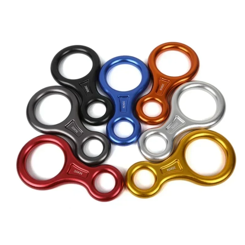 New Exercise Outdoor Downhill Safety Ring, Climbing Equipment, Locking Ring, Descending Device, Escape Rope Descending Device, 3