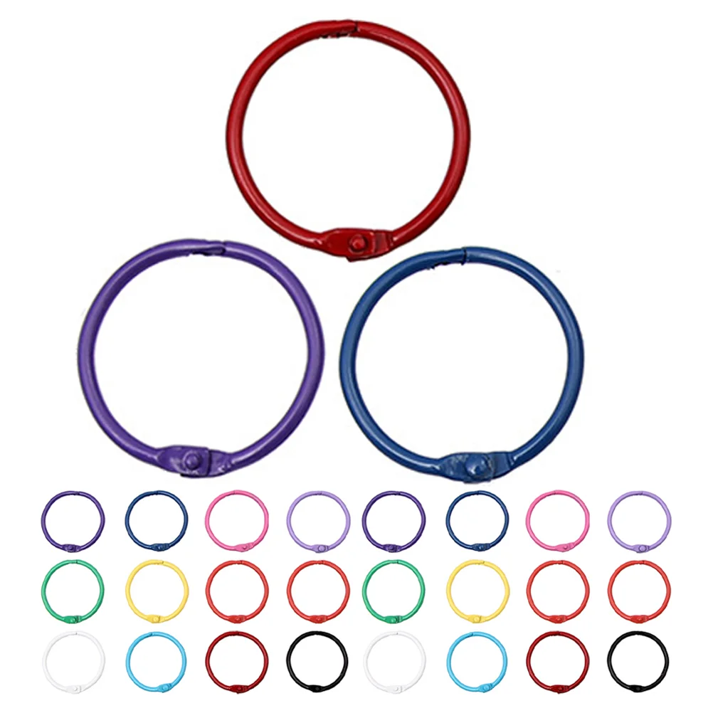 70 Pcs Loose Leaf Ring Convenient Key Chain DIY Binder Keychain Circle Accessories