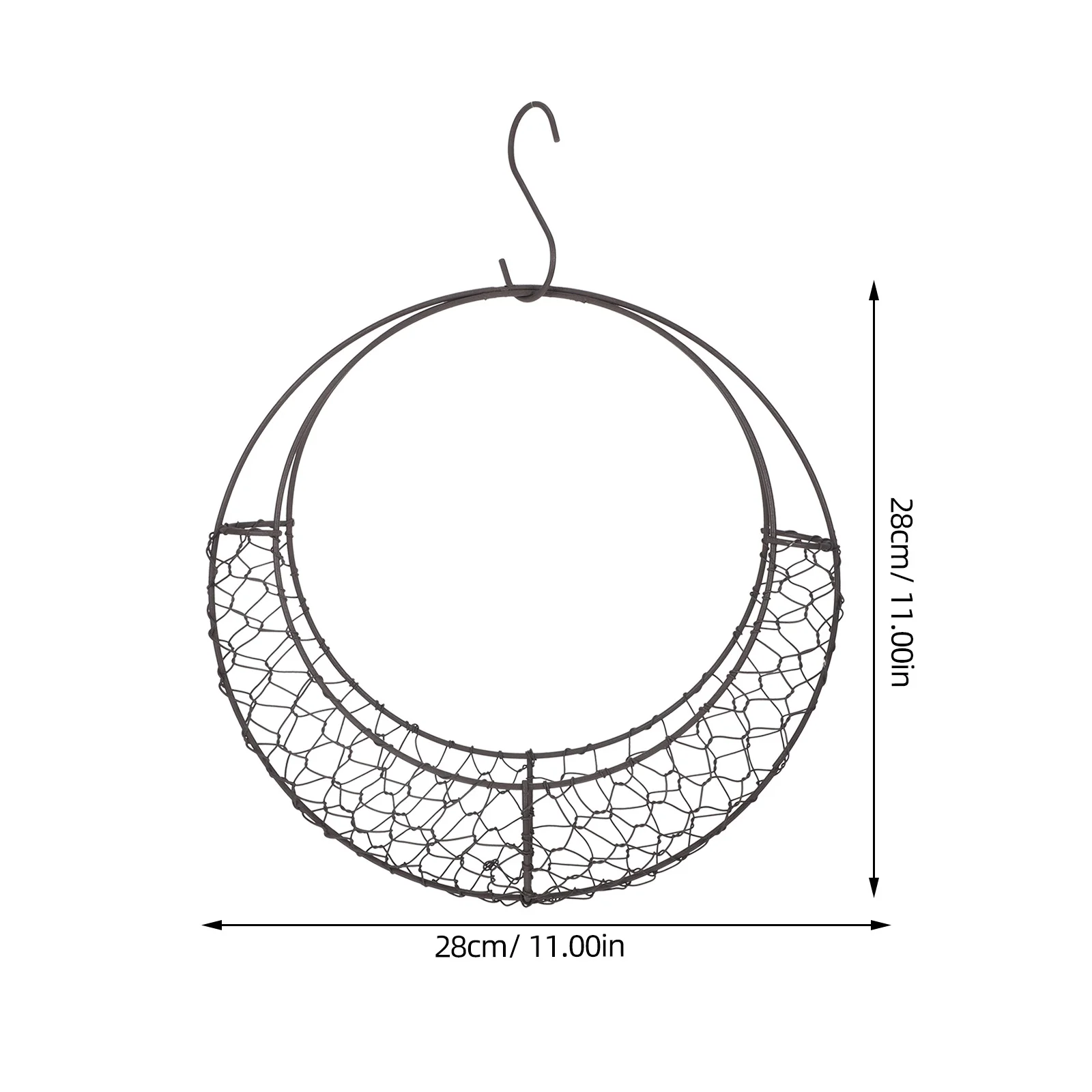 Clothes Rack Moon Shape Iron Wire Wreath Metal Frame Succulent Pot Planter Birthday Decoration for Girl