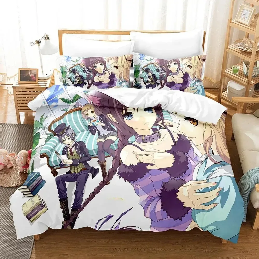 New Bungaku Shoujo Bedding Set Single Twin Full Queen King Size Bed Set Adult Kid Bedroom Duvet cover Sets Kawaii Bed Sheet Set