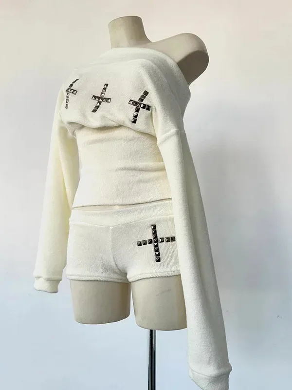 Chic Streetwear Punk Y2k Crop Top Harajuku Grafik Druck Coole Langarm Top Hip Hop Mode Baby T Rock Goth Einzigartige Top BS7Q