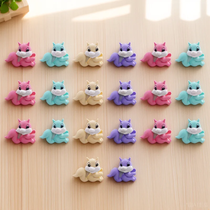 

20pcs Cartoon Animal Mini Squirrel Rubber Erasers Stationery School Supplies Student Pencil Erasers Gifts