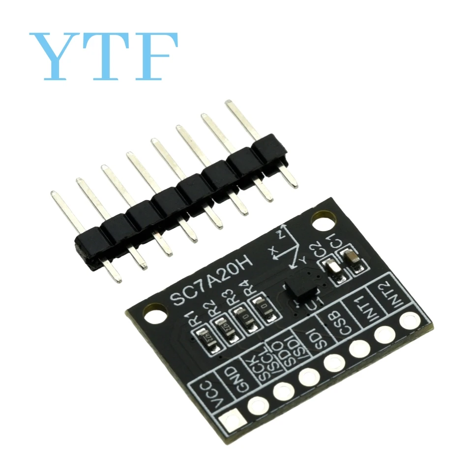 SC7A20H High Precision 3-Axis Gravity Acceleration Tilt Angle Sensor Module IIC/SPI Transmission