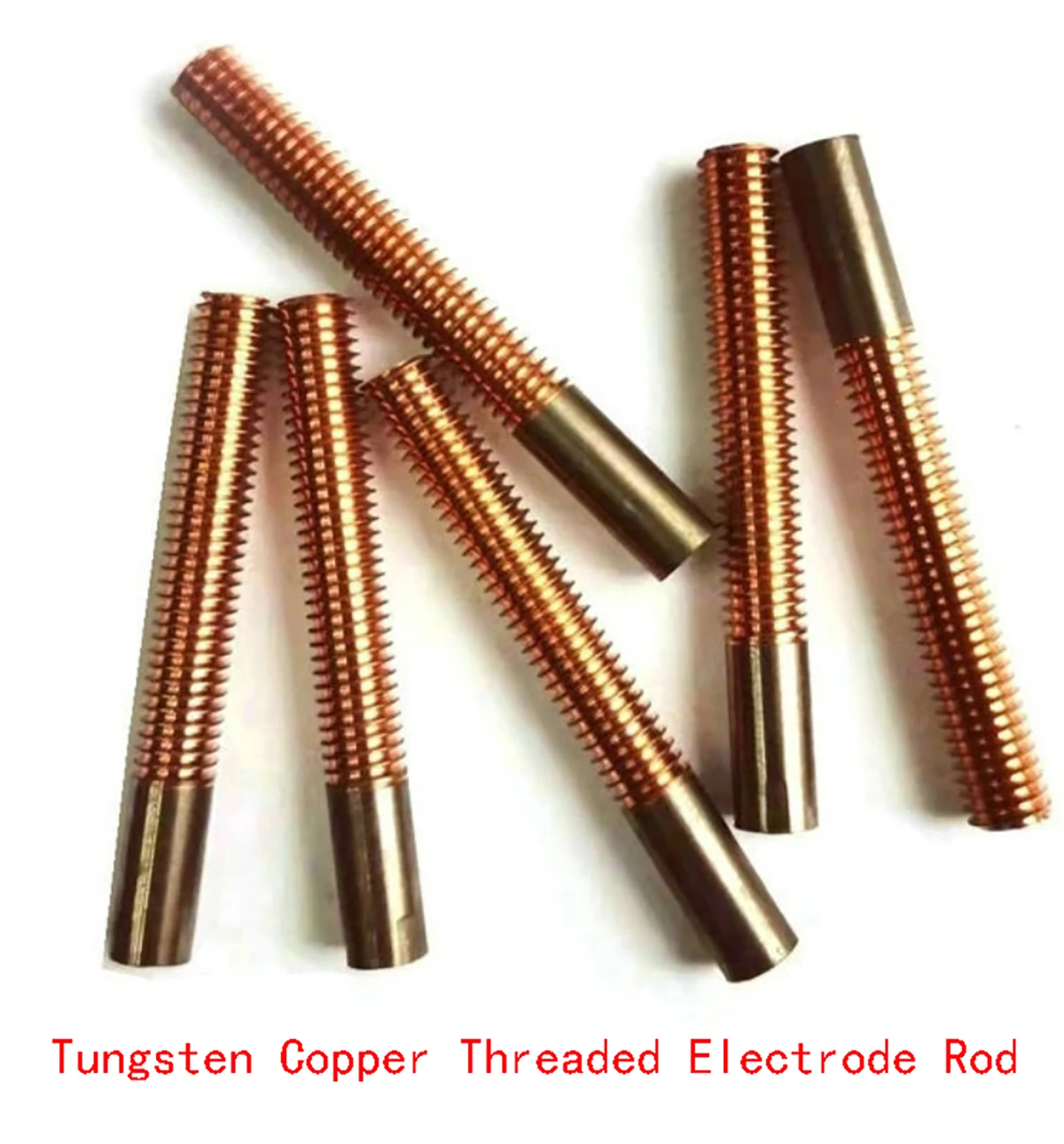 1Pcs W70Cu30 Tungsten Copper Tapping Electrodes EDM Machine Screw Thread Anode Electrode Metric M1.2-M24 Length 40mm - 120mm