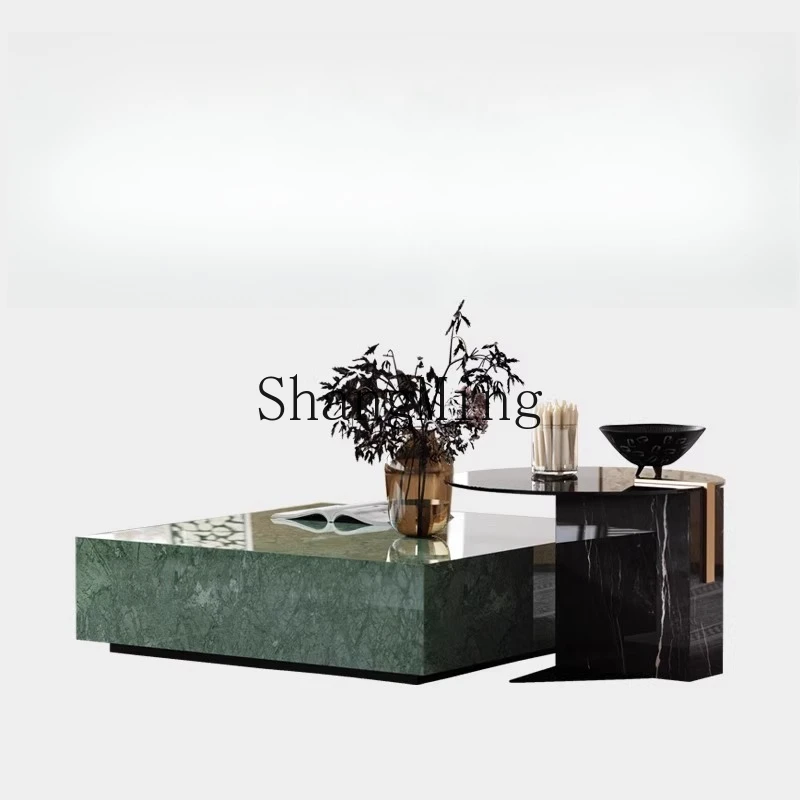 

FG light luxury modern minimalist marble coffee table living room household square coffee table