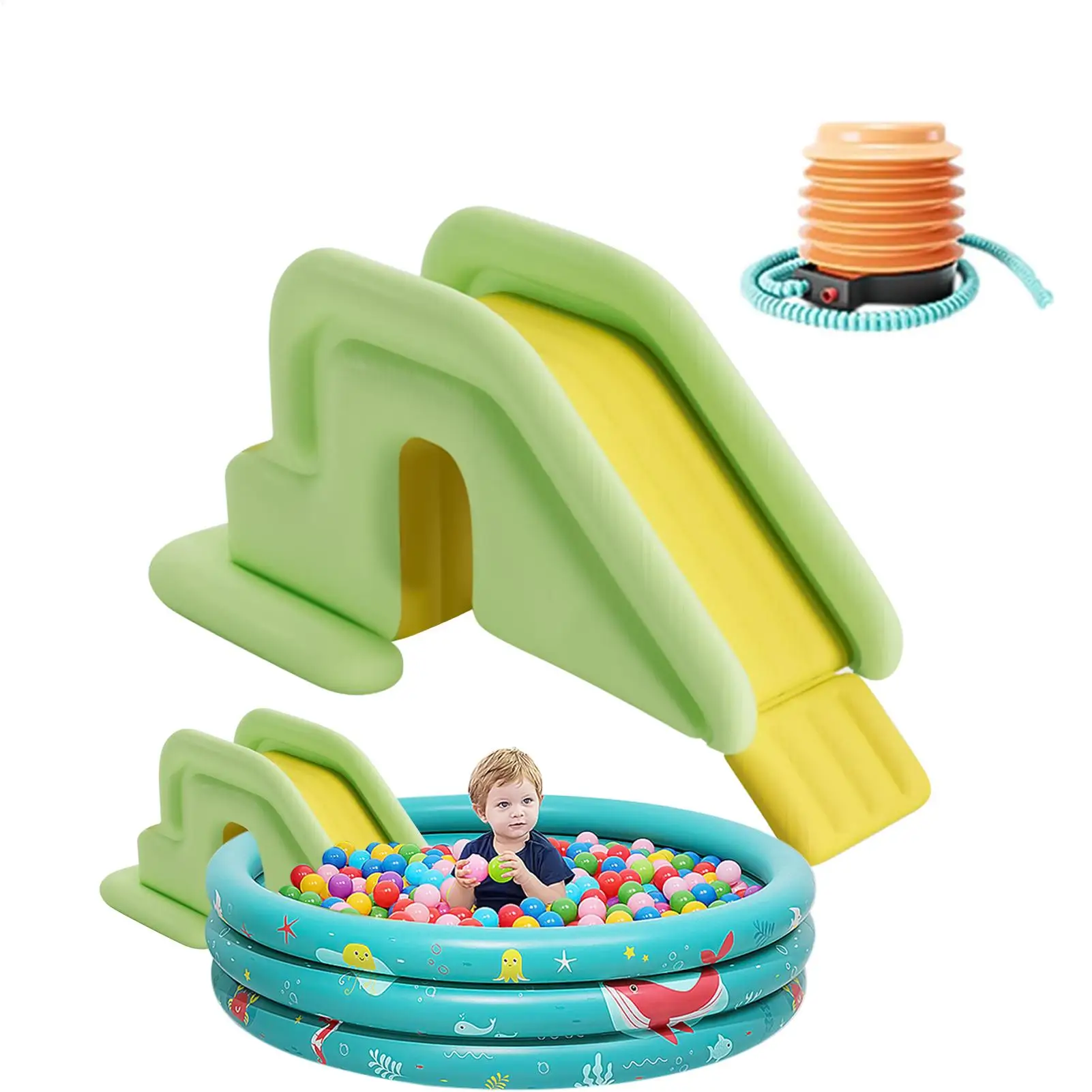 

1pc Inflatable Water Slide Compact Inflatable Climbing Wall Water Slide Park Outdoor Summer Joy For Kids Inflatable Pool Slide